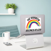 LA PLANCHE APPARTIENT À DIEU DECAL STICKERS (Ordinateur portable sur le bureau)