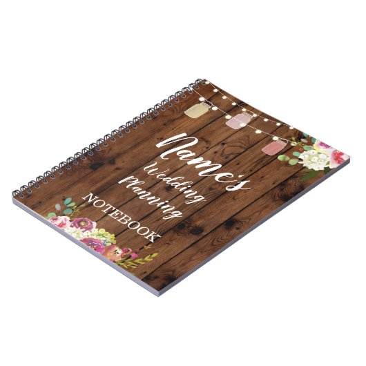 La planification rustique de mariage de carnet (Côté gauche)