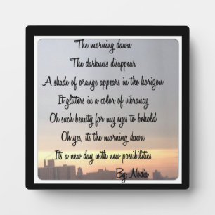 La Plaque de l'aube du matin