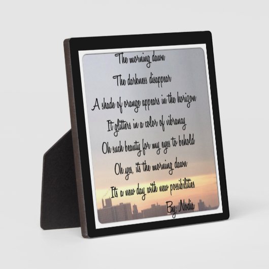 La Plaque de l'aube du matin (Recto)