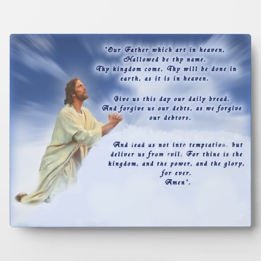 La Plaque de prière du Seigneur (Devant)