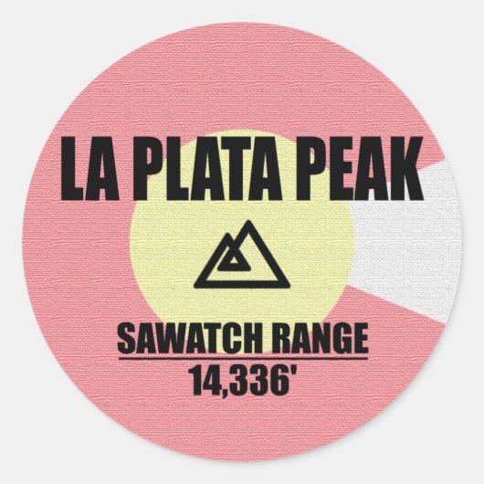La Plata Peak Ronde Sticker (Voorkant)