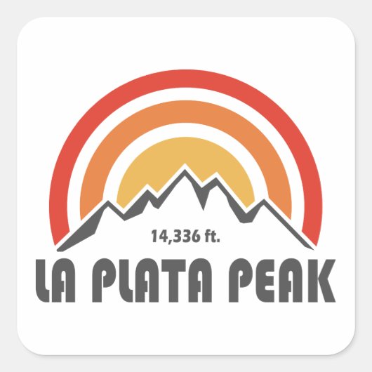 La Plata Peak Vierkante Sticker (Voorkant)
