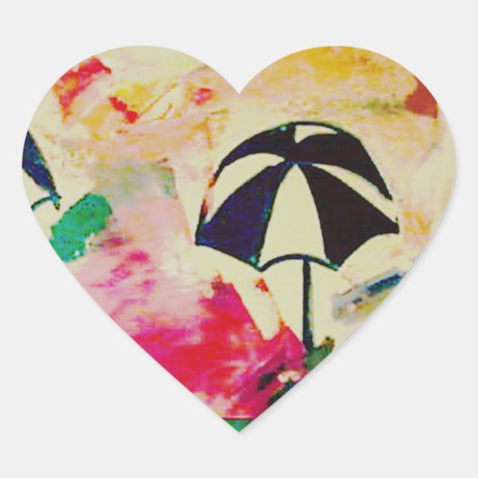 La Playa Heart Sticker (Voorkant)