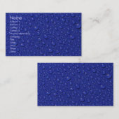 La pluie laisse tomber le carte de visite (Devant / Derrière)