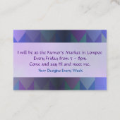 La plume de Valerie s'envole le carte de visite (Dos)