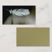 La plume fait varier le pas des cartes de visite (Devant / Derrière)