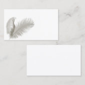 La plume fait varier le pas des cartes de visite (Devant / Derrière)