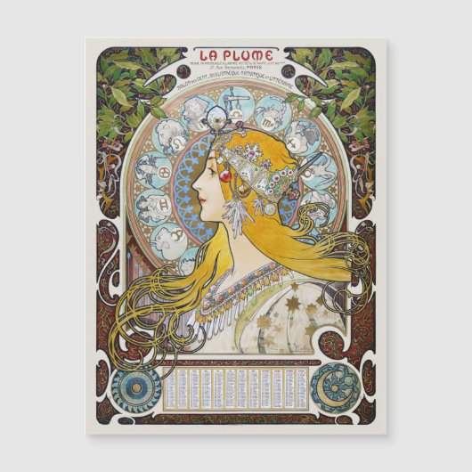 La Plume France  Wall Art Nouveau 1896 (Voorkant)