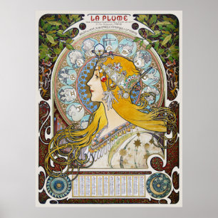 La Plume France Wall Art Nouveau 1896 Poster