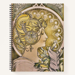 "La Plume" van Mucha Notitieboek