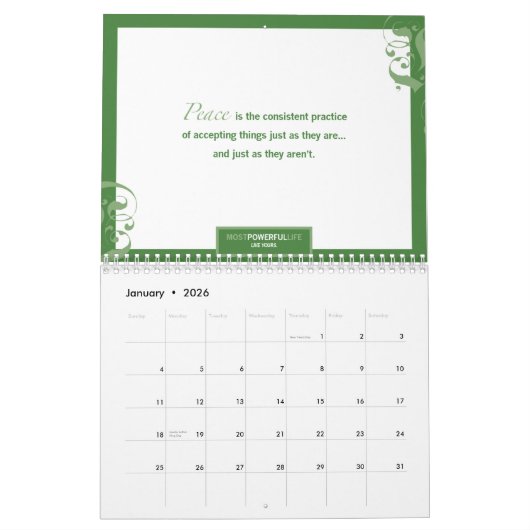 La plupart de calendrier puissant de la "année" (Jan 2026)