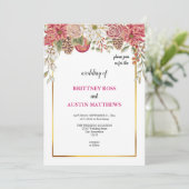 la plus belle faire-part de mariage rose (Debout devant)