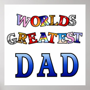 La plus grande affiche 20x20 de papa des mondes "