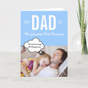 La plus grande carte de voeux papa personnalisée