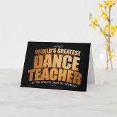 La plus grande carte d'enseignant de danse du mond (Fleur jaune)