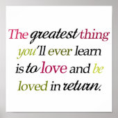 "La plus grande chose..." Affiche (Devant)