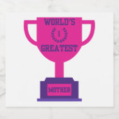 La plus grande fête des mères du monde Étiquette d (Étiquettes simples)