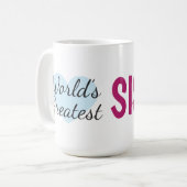 La plus grande soeur du monde (15 oz) Café Mug (Devant gauche)
