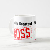 La plus grande tasse de café du patron du monde (Devant gauche)