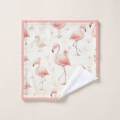 La plus mignonne troupe de flamants roses (Gant de toilette)