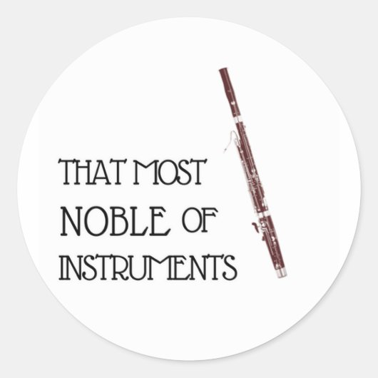 La plus noble des instruments - Sticker Bassoon (Devant)