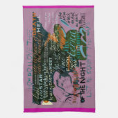 La poésie lilas d'amour de serviette de thé cite (Vertical)