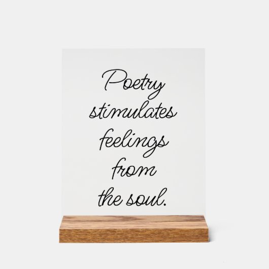 La poésie stimule le signe acrylique (Recto)