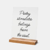 La poésie stimule le signe acrylique (Angle)