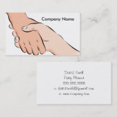 La poignée de main remet le carte de visite (Devant / Derrière)