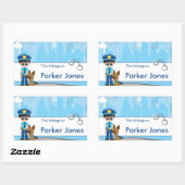 La police de retour à l'école Étiquettes personnal (Feuille)