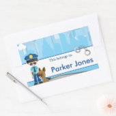 La police de retour à l'école Étiquettes personnal (Enveloppe)