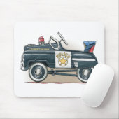 La police pédale tapis de souris de voiture de (Avec souris)