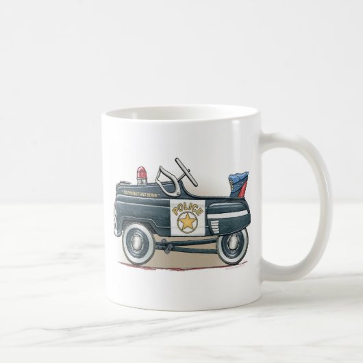 La police pédale tasse de voiture de cannette de (Droite)