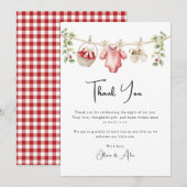 La pomme de notre Merci de Baby shower oculaire (Devant / Derrière)