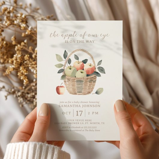 La pomme de notre oeil Invitation Baby shower d'au