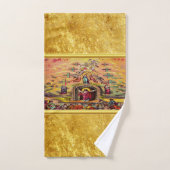 La Porte du Ciel avec une texture de feuille d'or  (Serviette à main)