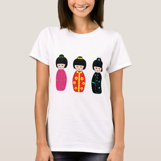 la poupée japonaise mignonne a conçu le T-shirt (Devant)