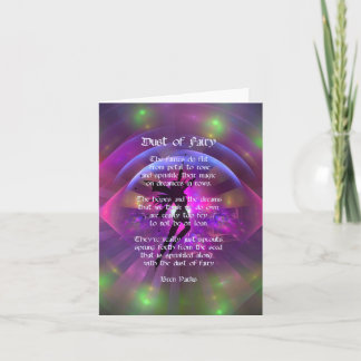 La poussière de la carte de note féerique