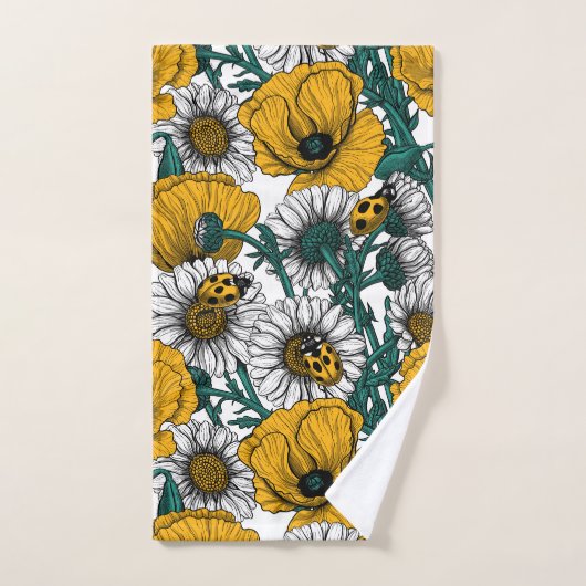 La prairie en jaune (Serviette à main)