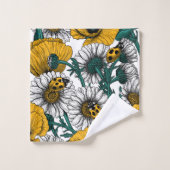 La prairie en jaune (Gant de toilette)