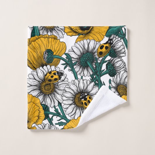 La prairie en jaune (Gant de toilette)