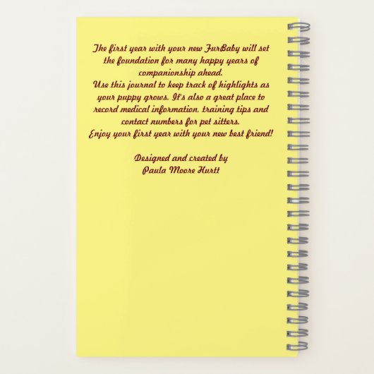 La première année de FurBaby, un journal (Verso)