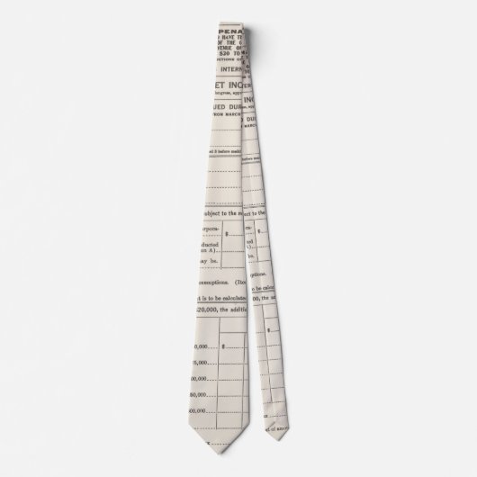 La première Cravate du formulaire d'impôt sur le r (Devant)