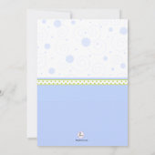 La première invitation au Baby shower (bleu) de gr (Dos)