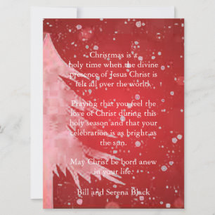 La Présence de Jésus Carte de Vacances Plat