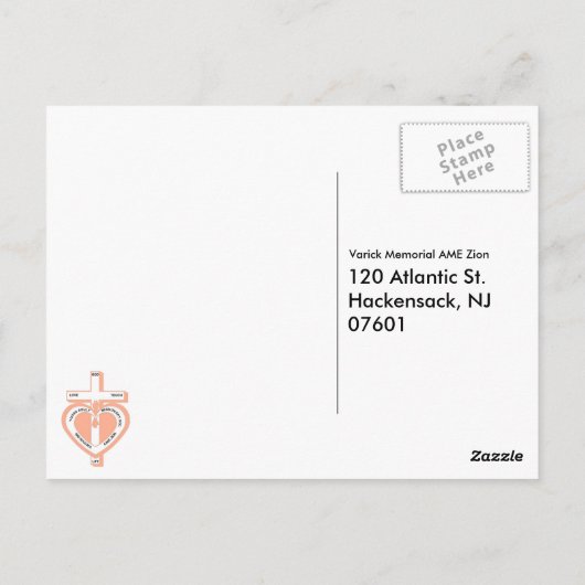 La prière aide la carte postale (Dos)