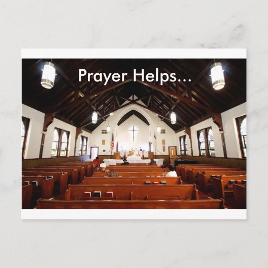 La prière aide la carte postale (Devant)