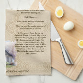 La prière Angelus Damask Serviette de cuisine (Quart Plié)