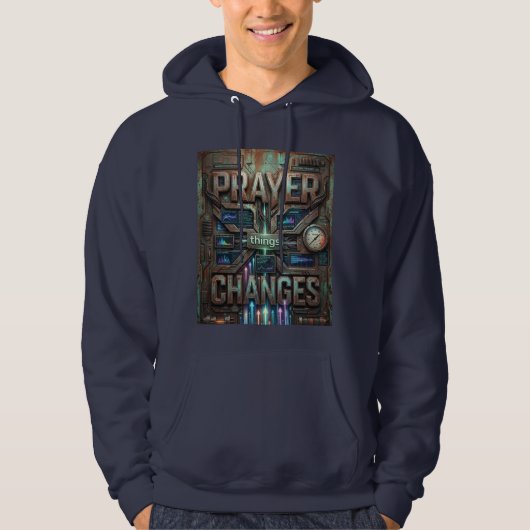 La prière change les choses – Sweat à capuche de l (Devant)